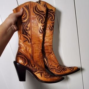 Damy Cowboy Boots Leather